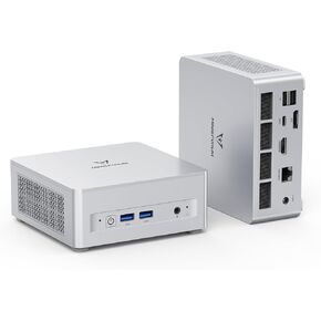 MINISFORUM UM760 Slim Mini PC, AMD Ryzen 5 7640HS Processor Mini Computer(6C/12T, Up to 5.0GHz), 16GB DDR5 RAM & 1TB PCIe 4.0 SSD, Support 8K@60Hz HDMI 2.1/USB4 Output, WIFI6E/BT5.3/Auto Power On