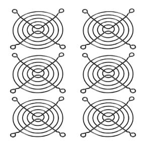 PATIKIL 172mm Fan Finger Grill, 6 Pack Metal Grill Protector Guard Fan Protective Cover for 172mm Exhaust Fans Equipment Computer DIY, Black