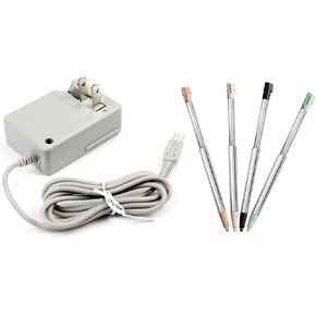 DSi Charger Bundle, 1 Pack Charger and 4 Pack Stylus Pen for Nintendo Dsi