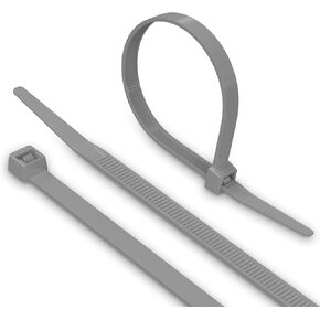 THE CIMPLE CO 11 inch Grey Nylon Zip Ties (Wire, Cable Ties) - Strong - Indoor and Outdoor Rated - No Tools Needed, 100 Pack