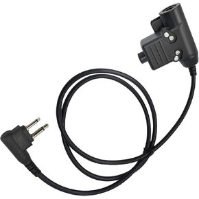Tactical U94 Ptt System Push-to-Talk Button Compatible for Walkie Talkie 2 Way Radio(Civilian Wired) (for cp200)