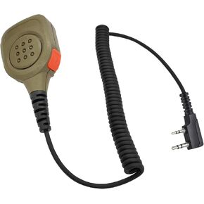 2 Pin Hand Shoulder Speaker Mic for Baofeng Radios BF-F8HP UV-82HP UV-5R UV82 UV82C UV5R5 UV5RA UV5RE UV5X3 and Kenwood BTECH Retevis Samcom Radios, Walkie Talkie Microphone (Orange)