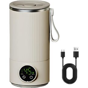 WGL&HJ Electric Self Heating & Stirring Coffee Mug Rechargeable,Smart Temperature Control Heated Travel Drink Mug, Type-C Charging,4-6 Hours Battery Life