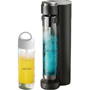 Soda Maker – Sparkling Water Machine with 0.5L & 1L Bottles, Cordless Fizzy Drink Carbonator, Compatible with 60L CO2 Cylinders, for Water, Juice & Cold Beverages (CO2 Cylinder Not Included)