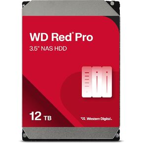 Western Digital 12TB WD Red Pro NAS Internal Hard Drive HDD - 7200 RPM, SATA 6 Gb/s, CMR, 512 MB Cache, 3.5" - WD122KFBX