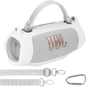 Silicone Cover Compatible with JBL Charge 6 Portable Speaker (Black Cover)