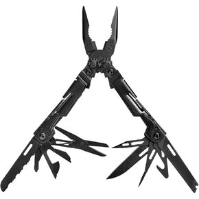 SOG 18-Tool PowerPint Mini Compact Stainless Steel Multi-Tool & 18.25" Folding Survival Shovel with Saw Edge and Carry Case