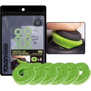 Joystick Rings, Aim Assist Target Motion Control Compatible with PS4, PS5, Xbox Series X/S, Xbox One, Xbox 360, Switch Pro and Scuf Controller (Green - Soft - 3H)