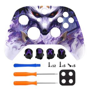 eXtremeRate Nine-Tailed Fox Pattern Shell for Xbox Series X|S+Custom ABXY Replacement Buttons for Xbox Series X/S Controller