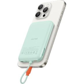 Charmast Slim Portable Charger, 5000mAh Fast Charging Power Bank Built in for iPhone Cable, Digital Display Battery Pack Compatible with iPhone 14/14 Pro Max/13/13 Pro Max/12/11/XR/X (No-Wireless)