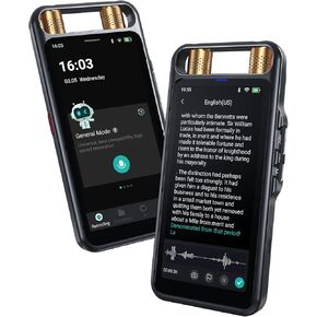 AI Voice Recorder Transcriber, Portable Note Voice Recorder with 64GB Card, Support 134 Languages Transcribe to Text, Summarize, Empowered by ChatGPT, Audio Recorder for Meetings, Interviews, Lectures