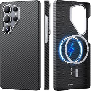 RAPTIC Mondrian Case for Samsung Galaxy S25 Ultra Compatible with MagSafe, Non-Slip & Slim Light Touch Feeling 600D&1500D Aramid Fiber Made Galaxy S25 Ultra Case, 6.8 inch
