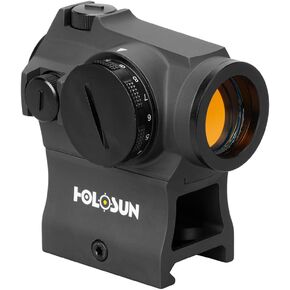 HOLOSUN HS403R / HE403R-GD 2 MOA Dot Micro Sight for Rifle - Durable Aluminum Parallax Free Rotary Switch Super Led Sight with Multilayer Reflective Glass & 12 Brightness Settings - Red/Gold Options