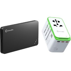 GlocalMe U3 4G LTE Mobile Hotspot Device and RoamPlug Universal Travel Adapter with 4G WiFi Mobile Hotspot, All-in-One International Power Plug Adaptor