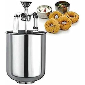 Medu Vada Maker - الفولاذ المقاوم للصدأ الفضي - النمط الحديث - استخدام الكفاءة الخليط