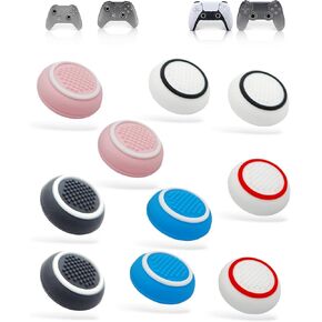 Matosan® 10x Gripsan Thumbstick Grip Set - AIM Assist Caps لـ Xbox One و Xbox Series X و Steam Deck و PlayStation 5 و PS4 - التحكم والراحة المحسنة