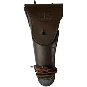 CALYX World War U.S. WWII M1916 M1911 .45 Cal Tan Leather Hip Holster Embossed US Right Hand Orientation