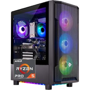 Skytech Shadow Gaming PC Desktop, Ryzen 7 7700 3.8 GHz (5.3GHz Turbo Boost), NVIDIA RTX 4060 8GB GDDR6, 1TB SSD, 16GB DDR5 RAM 5200, 650W Gold PSU, Wi-Fi, Win 11 Home