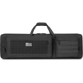 CVLIFE 42" Soft Rifle Case Double Long Gun Bag, Lockable Shotgun Case with Backpack Straps, Soft Rifle Bag for Gun Storage and Transportation, Outdoor Hunting/Shooting Range Backpack