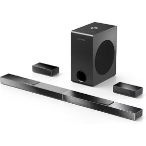 ULTIMEA 5.1.2 Soundbar with Dolby Atmos, 8" Wireless Subwoofer, Home Theater Surround Sound System, TV Sound Bar with 2 Upward-Firing Drivers, 4K HDR, Nova S80 (2025 Upgraded Speakers)