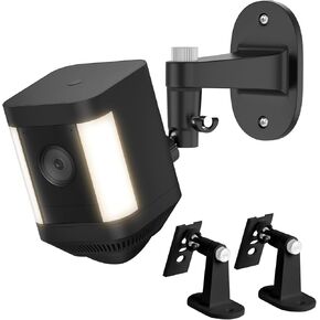 2Pack Adjustable Mounting Bracket for Ring Spotlight Cam Plus/Pro (Battery) and Ring Stick Up Cam/Pro (Battery), Perfect for Indoor/Outdoor Camera Security System Installation-Black