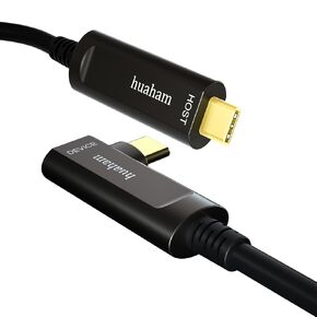 USB C Fiber Optic Cable 50FT, 10Gbps USB 3.2 Gen2 Type C Cable Long Distance Transmission USB C Cable Compatible with Logitech Camera, Microsoft Azure, VR/AR, Touch Screen, Laptop