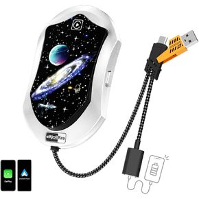 3-in-1 Wireless CarPlay Adapter, Android Auto Adapter USB A/C, Plug & Play Converter for Wired Carplay to Wireless, Fits for Cars from 2017+ & for iPhone iOS 10+ Android 11+