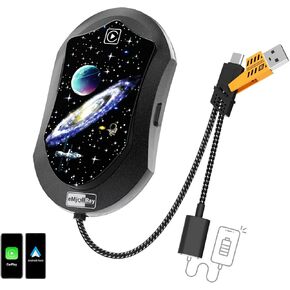 محول CarPlay اللاسلكي 3 في 1 ، محول Android Auto Adapter USB A/C ، محول المكونات والتشغيل لـ Wired Carplay إلى اللاسلكي ، يناسب السيارات من 2017+ و iOS IOS 10+ Android 11+ in Kuwait