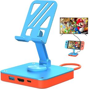 Switch Dock, 4K TV Docking Station for Nitendo Switch/OLED, 3-in-1 USB C to HDMI Adapter with USB 3.0, PD 100W Charging