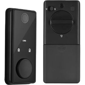قفل باب بصمات الأصابع ، قفل الباب الذكي ، قفل باب الدخول deadbolt مع 5 طرق - التطبيق ، بصمة ، بطاقة RFID ، مفتاح ، رمز المرور ، قفل الباب القابل لإعادة الشحن لمكتب 35-55 مم ، المنزل ، باب غرفة النوم