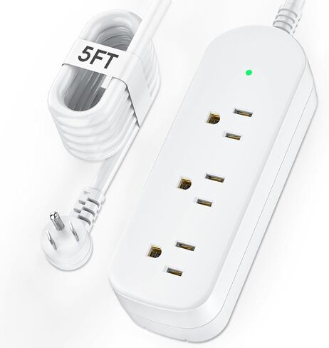 Outdoor Power Strip Weatherproof, 7-in-1 Surge Protector with 4 Wide Outlets 2USB A and 1USB C,1875W/15A, 6FT Flat Plug Multi-Plug Outdoor Extension Cord for Indoor Outdoor, UL FCC Listed in Saudi Arabia