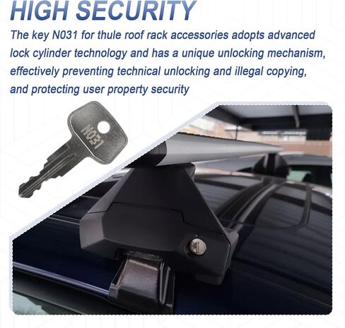 N030 Key for Thule Key Replacement,Fits for Thule Roof Rack Accessories,Car Ski Rack,Crossbars Key Etc(2PCS) in Saudi Arabia