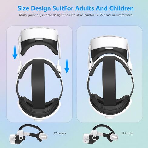 Head Strap for Meta Quest 3/s, Vr Accessories with Adjustable Elite Headstrap Design for Meta Quest 3/3s, White+Black in Saudi Arabia