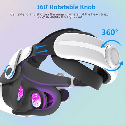 Head Strap for Meta Quest 3/s, Vr Accessories with Adjustable Elite Headstrap Design for Meta Quest 3/3s, White+Black in Saudi Arabia