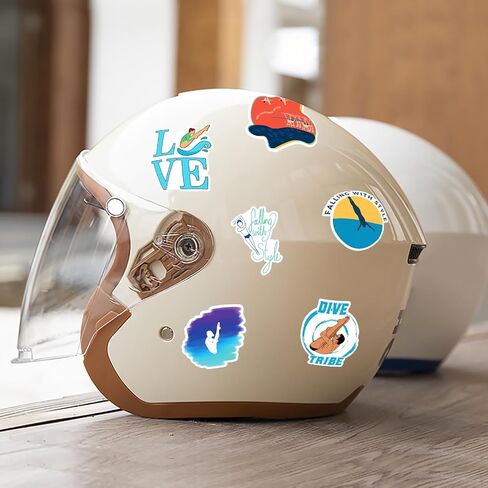 Swimming Stickers, 50Pcs Cartoon Swim Exercise Workout Fitness Vinyl Decals for Laptops Scrapbook, Zumkjde Luggage Phone Guitar Swimmer Sports Gifts for Kids Girls Boys in Saudi Arabia