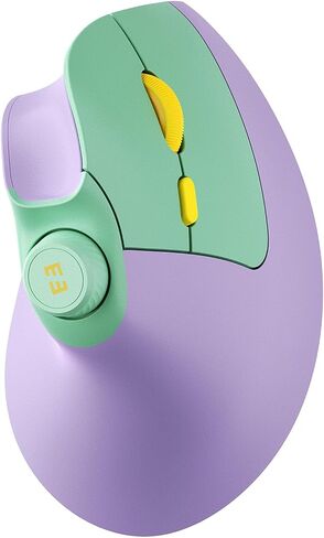 SEENDA ERGONIMIC MOUSE RESTHARGELISE ، الماوس اللاسلكي العمودي مع مقبض الصوت ، نقرات هادئة ، اتصال 3 أجهزة (Bluetooth أو USB) ، الفئران البصرية لنظام التشغيل Windows ، PC/MAC- الأسود in Kuwait