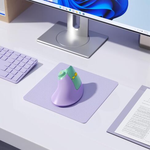 SEENDA ERGONIMIC MOUSE RESTHARGELISE ، الماوس اللاسلكي العمودي مع مقبض الصوت ، نقرات هادئة ، اتصال 3 أجهزة (Bluetooth أو USB) ، الفئران البصرية لنظام التشغيل Windows ، PC/MAC- الأسود in Kuwait