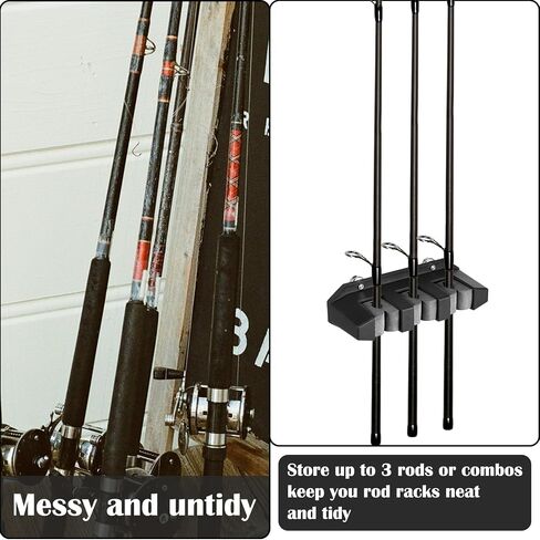 2 Pcs Magnetic Fishing Rod Holder for Car Fishing Pole Rack Vertical Rod Storage Holders for Truck Bed Boat Wall Garage Door(7.76 Inch,Gray) in Saudi Arabia