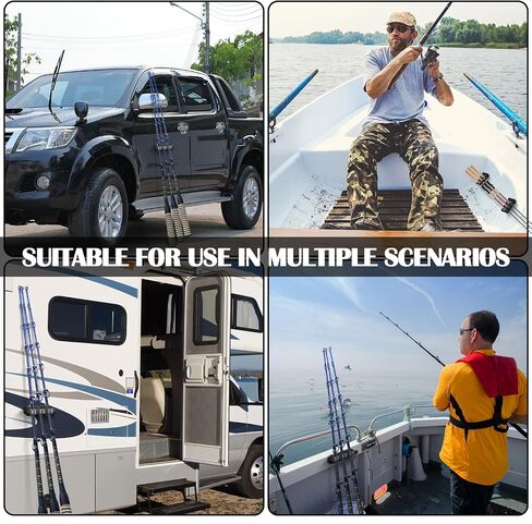 2 Pcs Magnetic Fishing Rod Holder for Car Fishing Pole Rack Vertical Rod Storage Holders for Truck Bed Boat Wall Garage Door(7.76 Inch,Gray) in Saudi Arabia