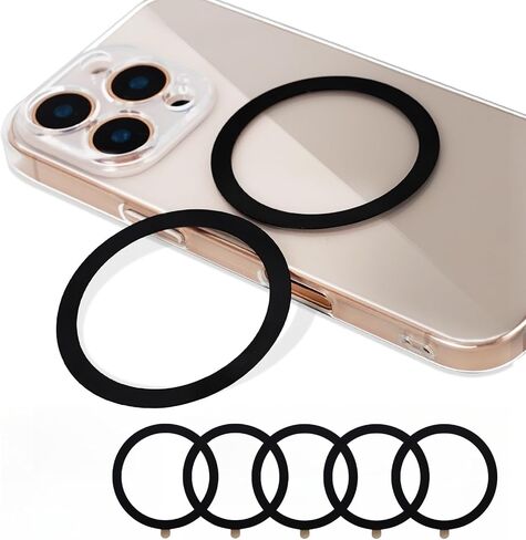 6Black for MagSafe Ring Sticker,Universal Metal Ring Compatible with MagSafe Accessories,for iPhone/Samsung/Google Phone Case,Work with Magnetic Wireless Charger/Wallet/Car Mount/Ring Holder in Kuwait