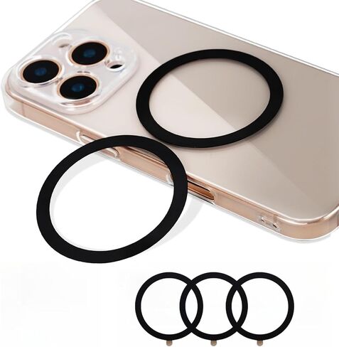 6Black for MagSafe Ring Sticker,Universal Metal Ring Compatible with MagSafe Accessories,for iPhone/Samsung/Google Phone Case,Work with Magnetic Wireless Charger/Wallet/Car Mount/Ring Holder in Kuwait