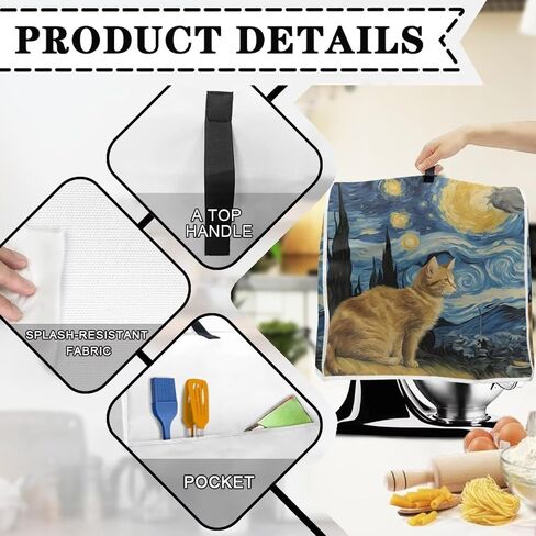 Pumpkin Cock Kitchen Mixer Cover With Drawcord And Storage Pocket Dust-proof Waterproof Kitchen Appliance Accessories Covers For Bowl Lift 6-8 Quart Mixers in Kuwait