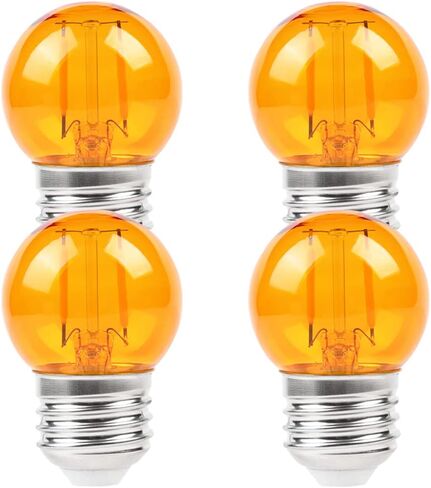 KINUR G40 Small Low wattage LED Edison Bulb 2700K 2 watt-15 watt Equivalent, E26 Base Low watt Soft Warm Light Bulbs for Healthy Sleep and Baby Nursery Light 4 Pack in Kuwait