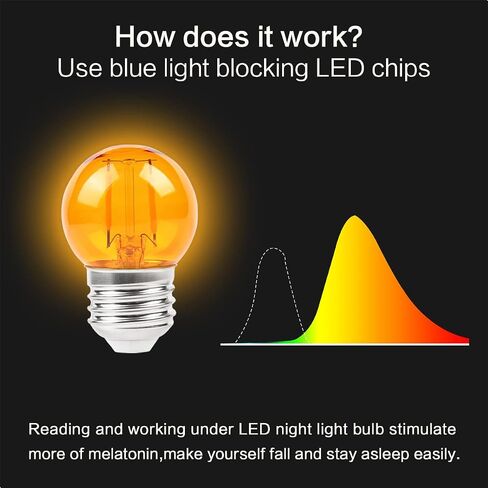 KINUR G40 Small Low wattage LED Edison Bulb 2700K 2 watt-15 watt Equivalent, E26 Base Low watt Soft Warm Light Bulbs for Healthy Sleep and Baby Nursery Light 4 Pack in Kuwait