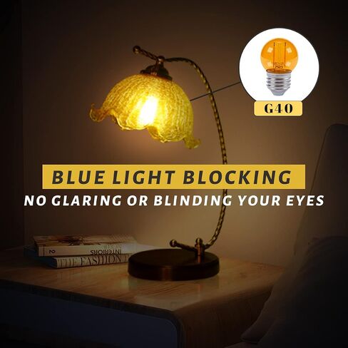 KINUR G40 Small Low wattage LED Edison Bulb 2700K 2 watt-15 watt Equivalent, E26 Base Low watt Soft Warm Light Bulbs for Healthy Sleep and Baby Nursery Light 4 Pack in Kuwait