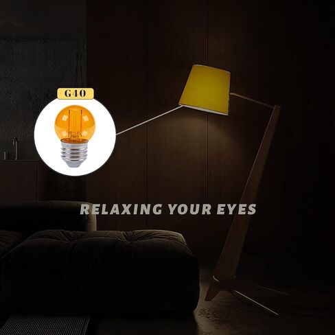 KINUR G40 Small Low wattage LED Edison Bulb 2700K 2 watt-15 watt Equivalent, E26 Base Low watt Soft Warm Light Bulbs for Healthy Sleep and Baby Nursery Light 4 Pack in Kuwait