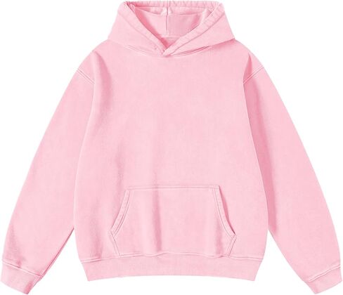 Dnzzs Womens Oversized Hoodie Acid Wash Hoodie Vintage Sweatshirt Heavyweight Fleece Cotton Streetwear Trendy Hoodies in Kuwait