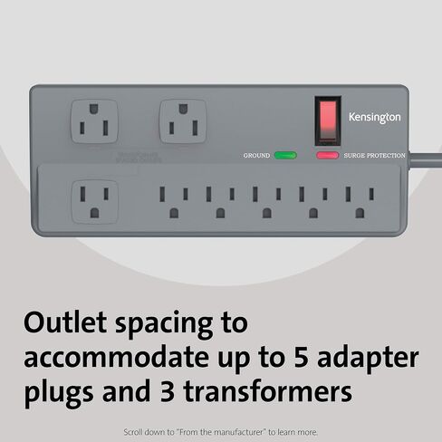Kensington Guardian 6 Outlet & 4-Foot Cord Standard Power Strip (K38214NA) in Saudi Arabia