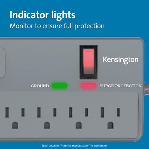 Kensington Guardian 6 Outlet & 4-Foot Cord Standard Power Strip (K38214NA) in Saudi Arabia