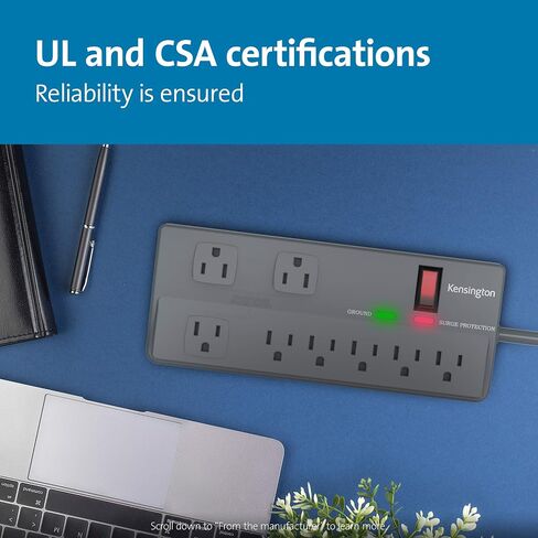 Kensington Guardian 6 Outlet & 4-Foot Cord Standard Power Strip (K38214NA) in Saudi Arabia